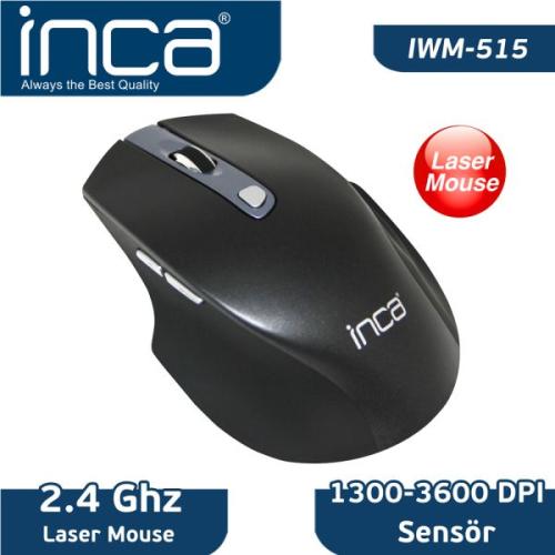 Inca Iwm-515 1300-3600 High Dpi Low Power Laser Wireless Mouse - - Inc