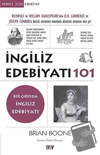 İngiliz Edebiyatı 101 - Brian Boone - Say Yayınları - Fiyatı - Yorumla