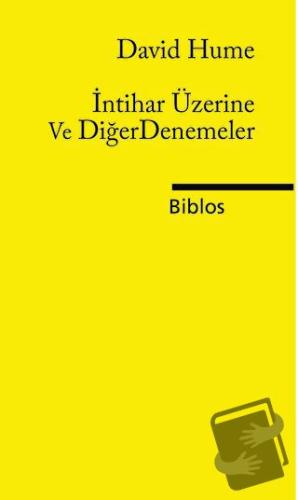 İntihar Üzerine ve Diğer Denemeler - David Hume - Biblos Kitabevi - Fi