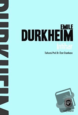 İntihar - Emile Durkheim - Cem Yayınevi - Fiyatı - Yorumları - Satın A