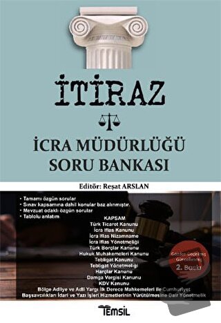 İtiraz İcra Müdürlüğü Soru Bankası - Reşat Arslan - Temsil Kitap - Fiy