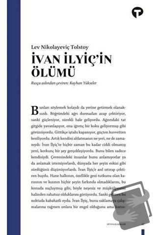 İvan İlyiç’in Ölümü - Lev Nikolayeviç Tolstoy - Turkuvaz Kitap - Fiyat