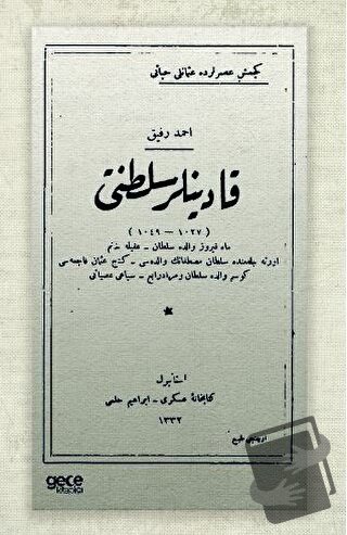 Kadınlar Saltanatı (Osmanlıca) - Ahmet Refik Altınay - Gece Kitaplığı 