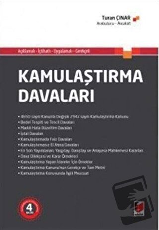 Kamulaştırma Davaları (Ciltli) - Turan Çınar - Adalet Yayınevi - Fiyat