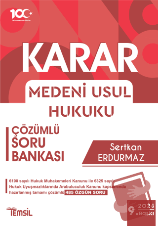 Karar Medeni Usul Hukuku Çözümlü Soru Bankası - Sertkan Erdurmaz - Tem