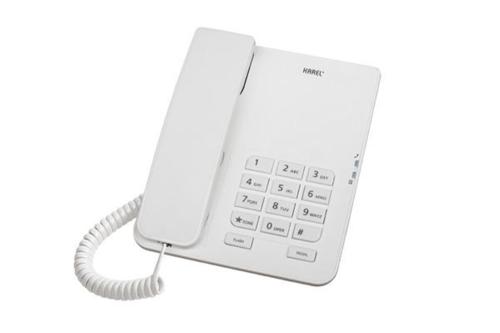 Karel Tm140 Beyaz Analog Masa Üstü Kablolu Telefon - - Karel - Fiyatı 