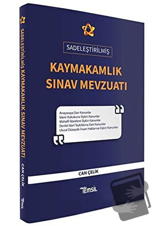 Kaymakamlık Sınav Mevzuatı (Sadeleştirilmiş) - Can Çelik - Temsil Kita