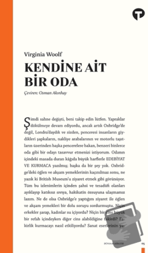 Kendine Ait Bir Oda - Virginia Woolf - Turkuvaz Kitap - Fiyatı - Yorum