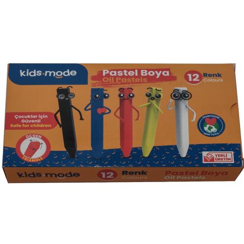 Kidsmode Yağlı Pastel Boya Üçgen 12 Renk - - Kıdsmode - Fiyatı - Yorum