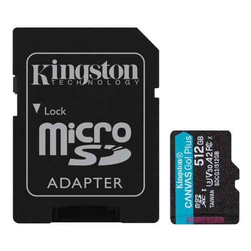 Kingston Sdcg3-512Gb 512Gb Microsdxc Canvas Go Plus 170R A2 U3 V30 Car
