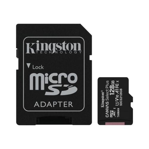 Kingston Sdcs2-128Gb 128Gb Micsdxc Canvas Select Plus 100R A1 C10 Card