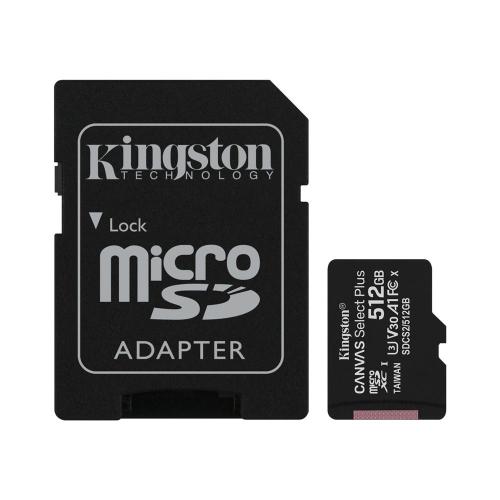 Kingston Sdcs2-512Gb 512Gb Micsdxc Canvas Select Plus 100R A1 C10 Card