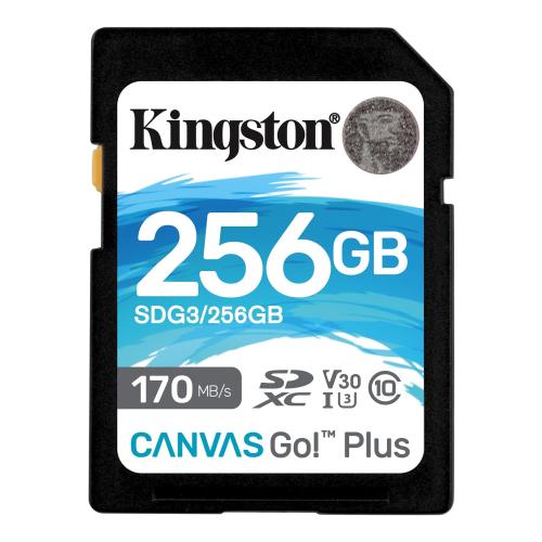 Kingston Sdg3-256Gb 256Gb Sdxc Canvas Go Plus 170R C10 Uhs-I U3 V30 Ha