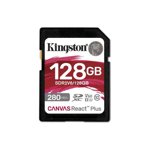 Kingston Sdr2V6-128Gb Canvas React Plus Sdxc Uhs-Iı 280R-100W U3 V60 F