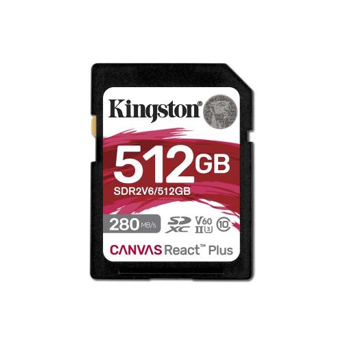 Kingston Sdr2V6-512Gb Canvas React Plus Sdxc Uhs-Iı 280R-150W U3 V60 F