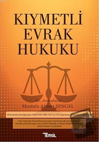 Kıymetli Evrak Hukuku - Mustafa Ahmet Şengel - Temsil Kitap - Fiyatı -