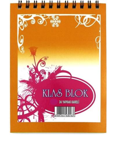 Klas Bloknot Spiralli Kareli No:1 36 Yp - 24'lü Paket - - Klas - Fiyat