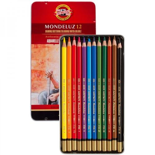 Koh-I Noor Set Of Aquarell Coloured Pencils 3722 12 - - Koh-I Noor - F