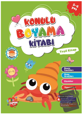 Konulu Boyama Serisi - Yeşil Kitap 5-6 Yaş - Abdullah Karaca - Boyama 