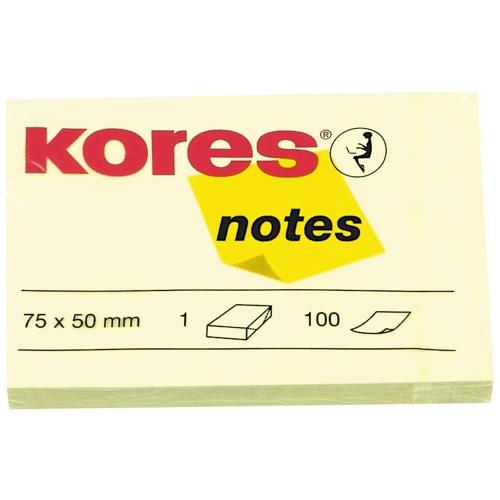 Kores Yapışkanlı Not Kağıdı Sarı 75X50 Mm 100 Syf 46057 - 12'li Paket 