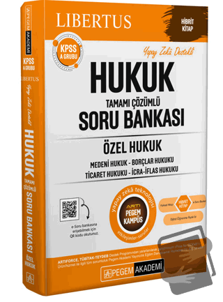 KPSS A Grubu Hukuk Soru Bankası-Özel Hukuk - Kolektif - Pegem Akademi 