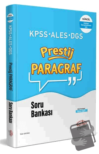 KPSS - ALES - DGS Prestij Paragraf Soru Bankası - Kolektif - Editör Ya