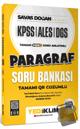 KPSS ALES DGS Savaş Doğan Serisi Paragraf Tamamı Video Konu Anlatımlı 