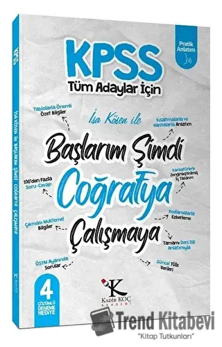 KPSS Başlarım Şimdi Coğrafya Çalışmaya Ders Notları Kadir Koç Akademi,