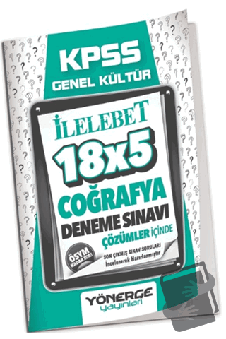 KPSS Coğrafya 18x5 Deneme Çözümlü - Kolektif - Yönerge Yayınları - Fiy