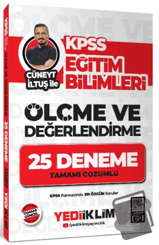 KPSS Eğitim Bilimleri Ölçme ve Değerlendirme Tamamı Çözümlü 25 Deneme 