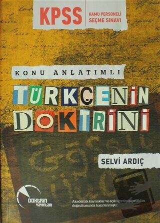 KPSS Konu Anlatımlı Türkçenin Doktrini, Selvi Ardıç, Doktrin Yayınları