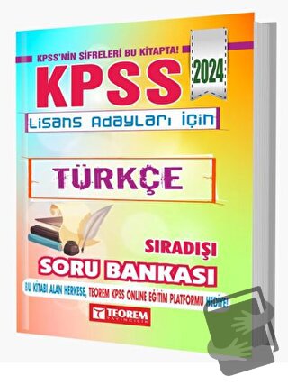 KPSS Lisans Türkçe Sıradışı Soru Bankası (Ciltli) - Kolektif - Teorem 