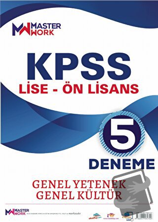 KPSS Lise - Ön Lisans / Genel Yetenek - Genel Kültür 5 Deneme Yayınlar