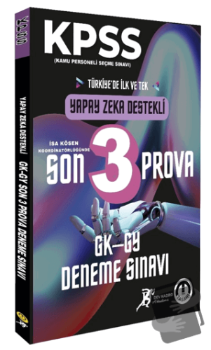 KPSS Önlisans Yapay Zeka Destekli Son 3 Prova - Kolektif - Tasarı Eğit