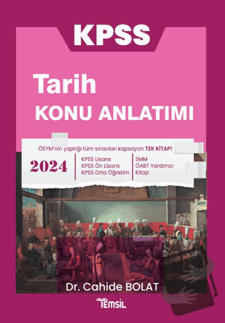 KPSS Tarih Konu Anlatımı - Cahide Bolat - Temsil Kitap - Fiyatı - Yoru