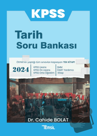 KPSS Tarih Soru Bankası - Cahide Bolat - Temsil Kitap - Fiyatı - Yorum