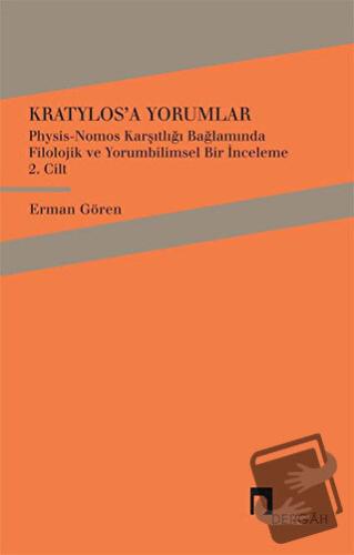 Kratylos'a Yorumlar 2. Cilt - Erman Gören - Dergah Yayınları - Fiyatı 