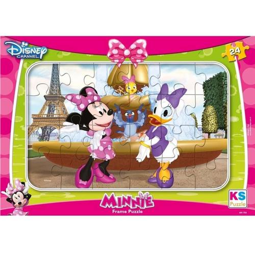 Ks Games Puzzle 24 Parça Mınnıe Mouse Frame Mın.704 - - Ks Games - Fiy