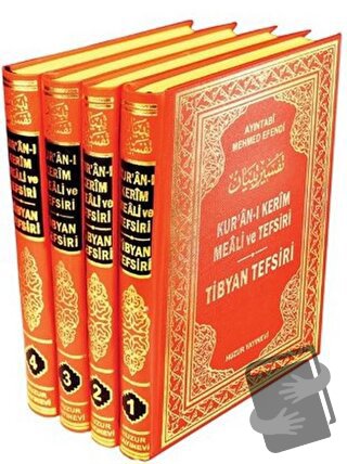 Kur'an-ı Kerim Meali ve Tefsiri -Tibyan Tefsiri (4 Cilt) (Ciltli) - Ay