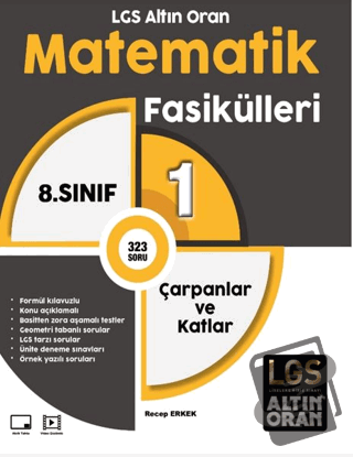 LGS Altın Oran Matematik Fasikülleri 1 Çarpanlar ve Katlar - Recep Erk