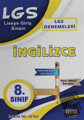 LGS İngilizce Denemesi 8. Sınıf - Kolektif - Tekiz Yayıncılık - Fiyatı