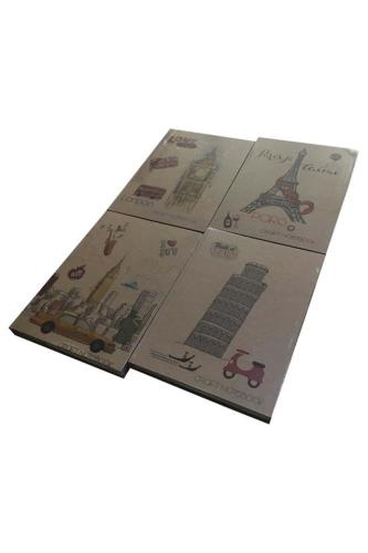 Liz Defter Kraft Kapak 20X28 Kitap Kağıdı 144 Yp Kareli - - Liz - Fiya