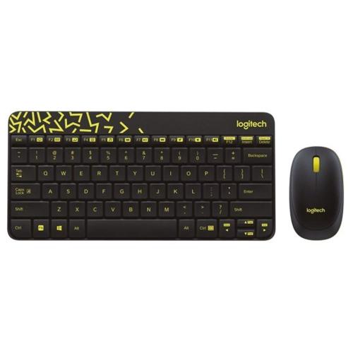 Logitech 920-008215 Mk240 Siyah-Sarı Kablosuz Klavye Mouse Set - - Log