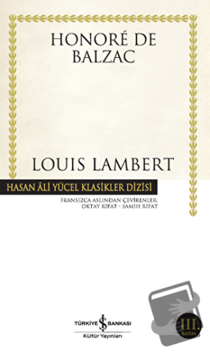 Louis Lambert - Honore de Balzac - İş Bankası Kültür Yayınları - Fiyat