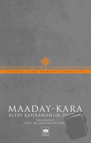 Maaday- Kara - Salahaddin Bekki - Ötüken Neşriyat - Fiyatı - Yorumları