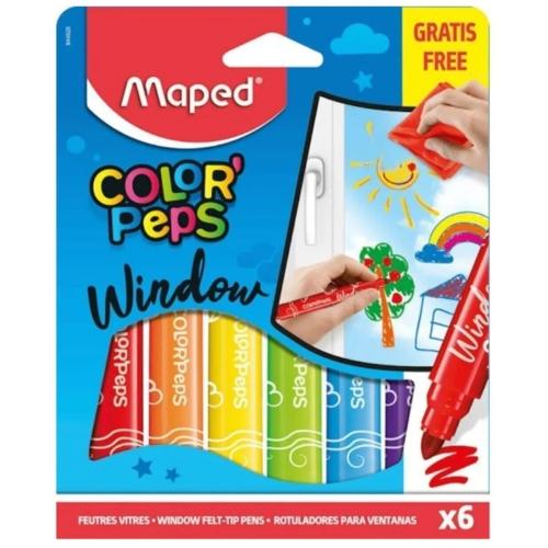 Maped Color Peps Cam Boyası Keçeli Kalemi 6 Lı 844820 - - Maped - Fiya