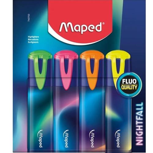 Maped Fosforlu Kalem Fluo Peps Nıghtfall 4 Lü 740700 - - Maped - Fiyat