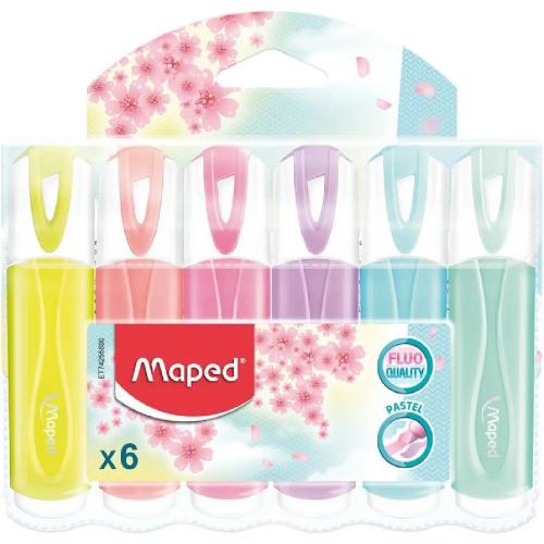 Maped Fosforlu Kalem Pastel Renk 6 Lı 742558 - - Maped - Fiyatı - Yoru