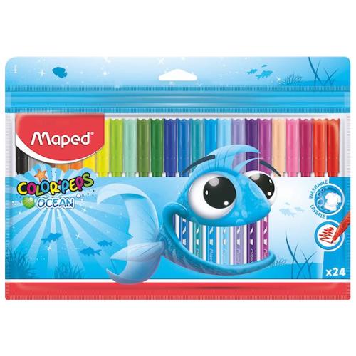 Maped Keçeli Boya Kalemi Peps Ocean 24 Renk 845722 - - Maped - Fiyatı 