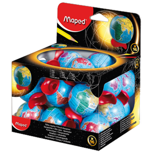 Maped Öğrenci Kalemtıraşı Globe Metal Küre Hazneli 16 Lı 51111 - 16'lı